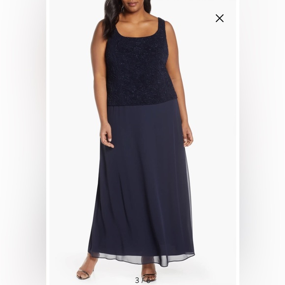 Alex Evenings Dresses & Skirts - NWT- Alex Evenings Women's Plus Size Sparkle Long Dress- size 14